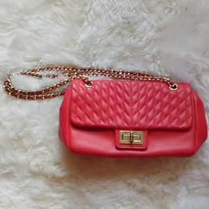 Karl Lagerfeld Agyness bag in Red pebbled leather